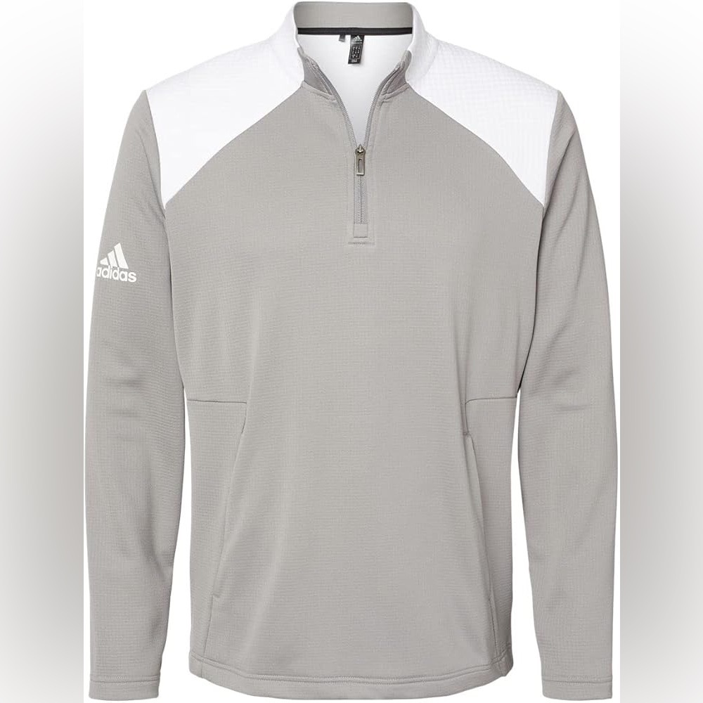 Adidas Men's mixed media Golf Quarter-Zip Pullover Jacket